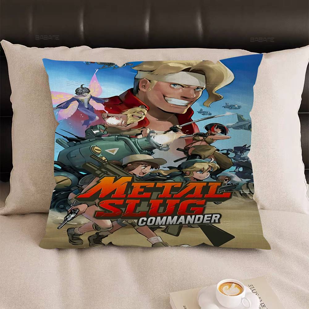 Игровой чехол для подушки Metal Slug Чехол для декоративной подушки в машину для дивана автомобиля Рождественский подарок 40x40 см 45x45 см