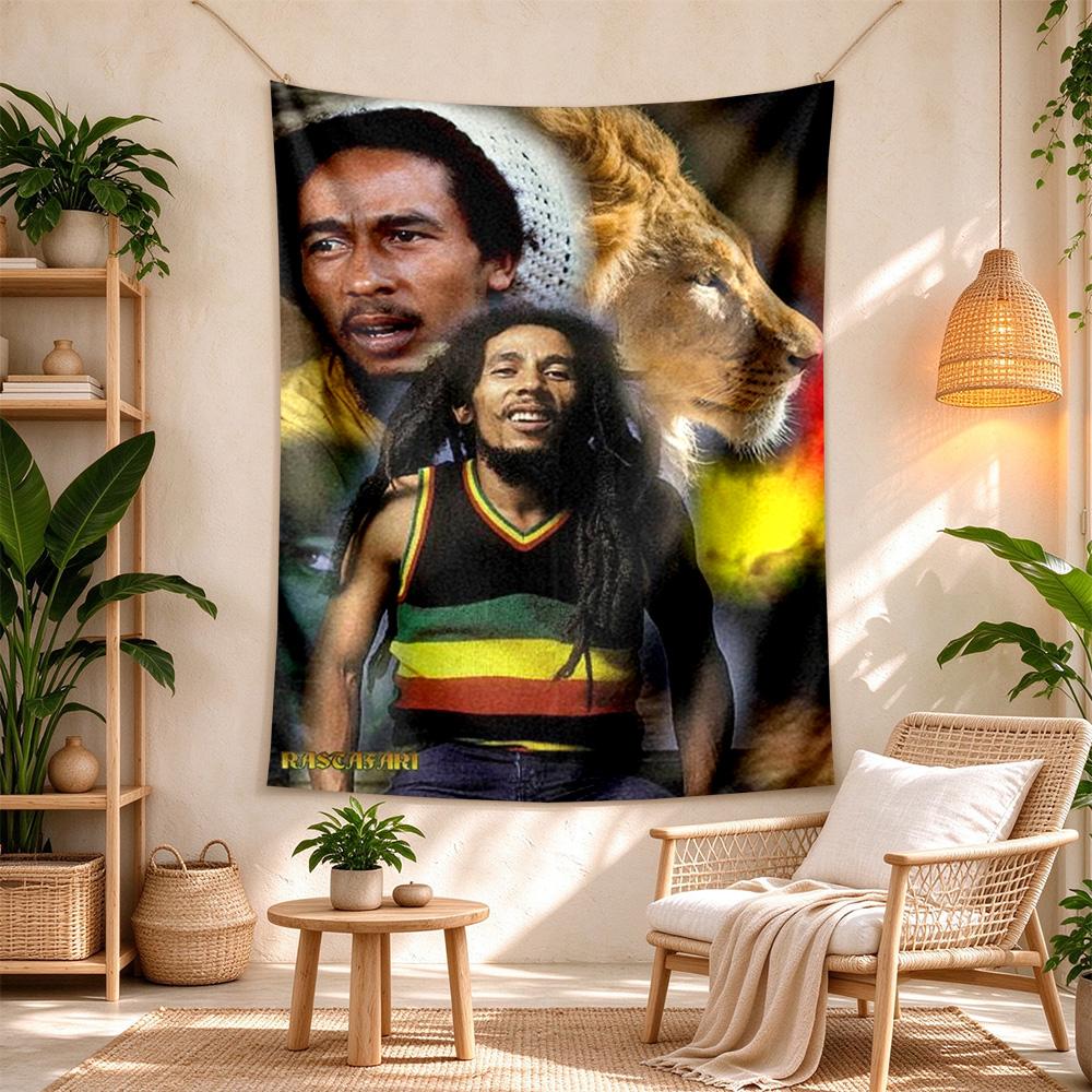 Bob Marley Vintage Tapestry Psychedelic Art Perfect for Balcony Reading Corner Dorm Wall Indoor Boho Decor Perfect Gift for Dorm Roommate