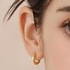 HAS HU007 Glitter Texture Hoop Earrings