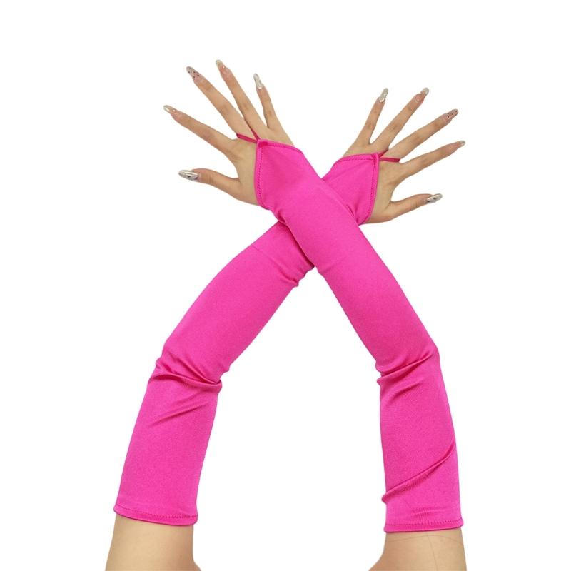 Вечерние атласные перчатки для ужина, выпускные перчатки, длинные перчатки для оперных женщин, дамский тематический выпускной костюм