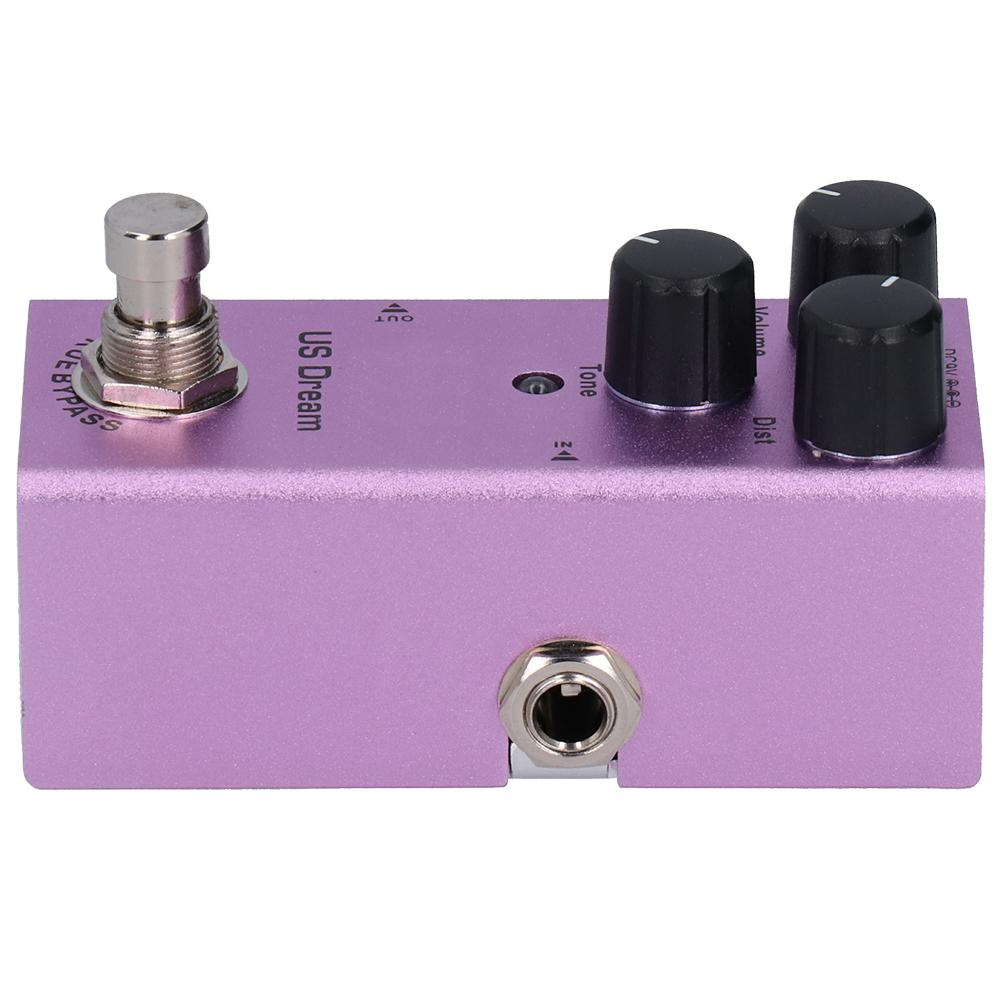 Педаль эффектов для электрогитары US Dream Distortion Mini True Bypass Фиолетовая DC 9V JDF‑4
