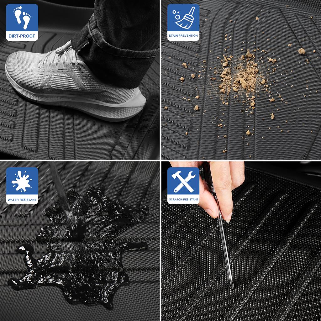 For AITO M5 Seres M5 5 2022-2025 TPE 3D Car Floor Mats Cargo Liner Pad Waterproof All Weather Accessories Black