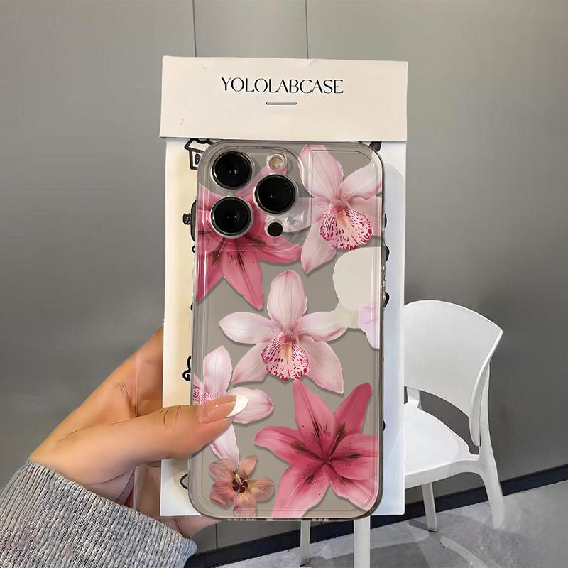 pink lilies Phone Case For iPhone 17 Pro Max Case iPhone 11 13 14 12 15 16E Pro Max 17E Air Clear Back Cover Bumper Funda
