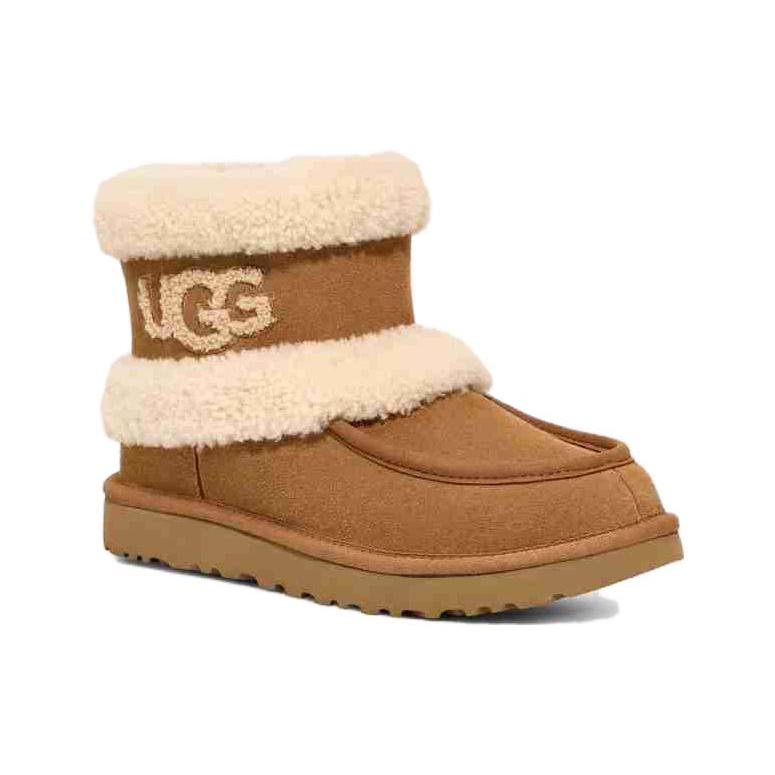 UGG Классические Ультра Мини Пушистые 'Каштан' Женские 1145410-CHE