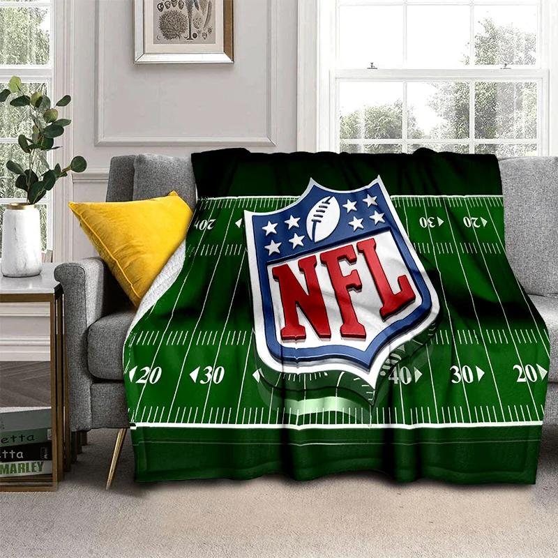 Плед NFL Американский Футбол Регби 3D, Мягкий Плед для Дома Спальни Кровати Дивана Пикника Путешествия Офиса Покрывало Дети