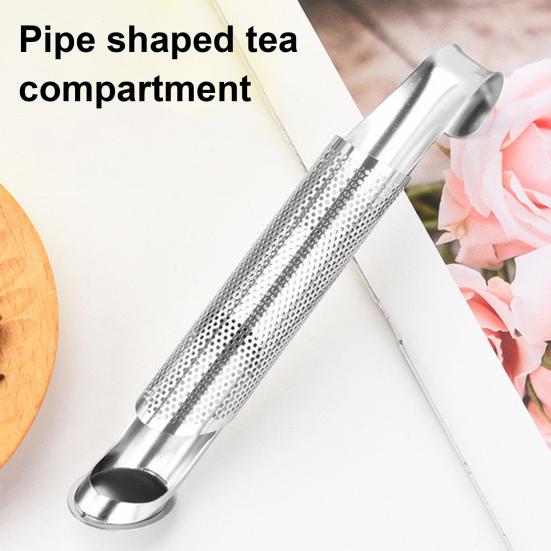 Фильтр для чая из нержавеющей стали, ситечко для заваривания листового чая, с мелкими отверстиями, диффузор с интервалом для чая, трубка для заваривания чая для офиса и семьи