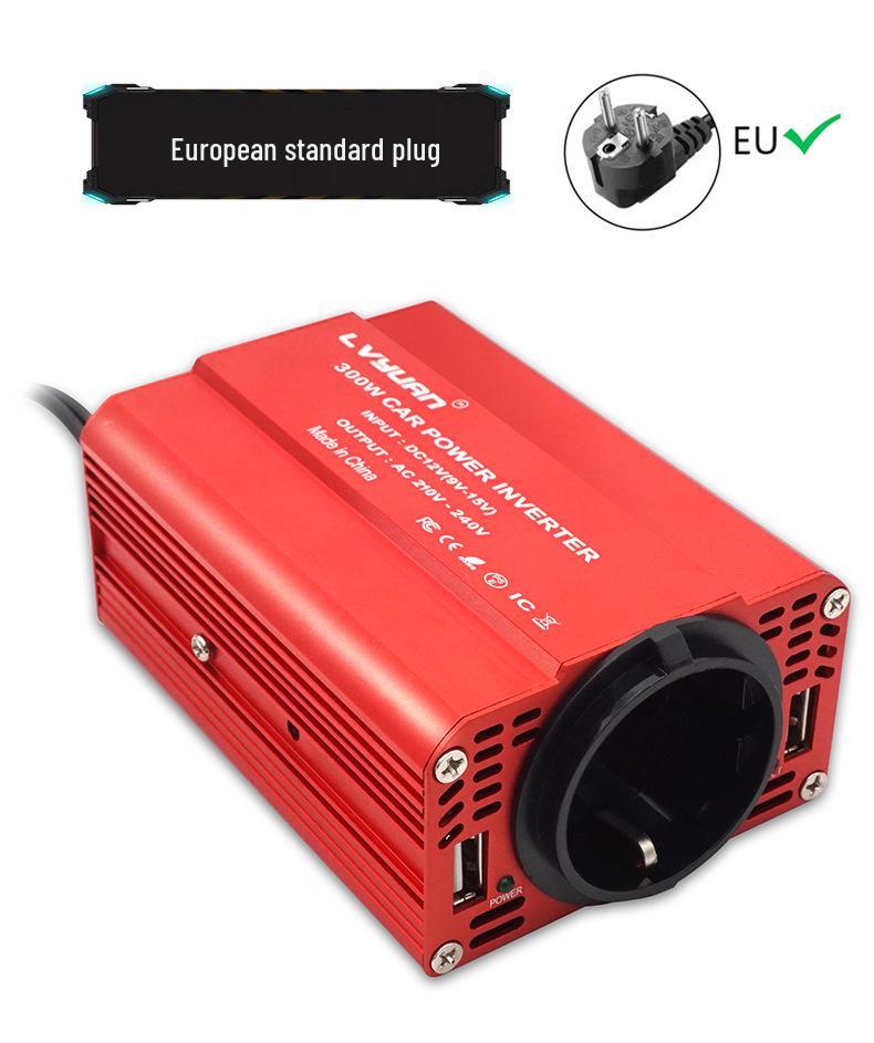 Автомобильный инвертор 12 В в 110 В/220 В с двойным USB и разъемом для прикуривателя, 300 Вт