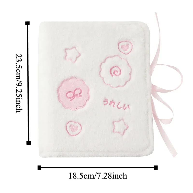 Kawaii Pink Plush Photo Album 3 Inch Kpop Card Fluffy A5 Photo Card Binder Cute Collection Book Fashion Girl Gift Wholesales