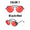 1 Pcs Gothic Steampunk Sunglasses Polarized Mens Womens Brand Designer Vintage Round Metal Frames