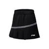 Li Ning Color Block Mid Waist Pleated Straight Casual Skirt Women Skirts Black ASKU120-1