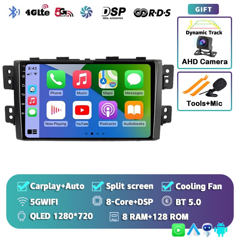 Android 14 Carplay Car Radio для Kia Borrego Mohave 2008 - 2012 Мультимедийный видеоплеер Навигация BT Stereo AI Voice 360 Camera