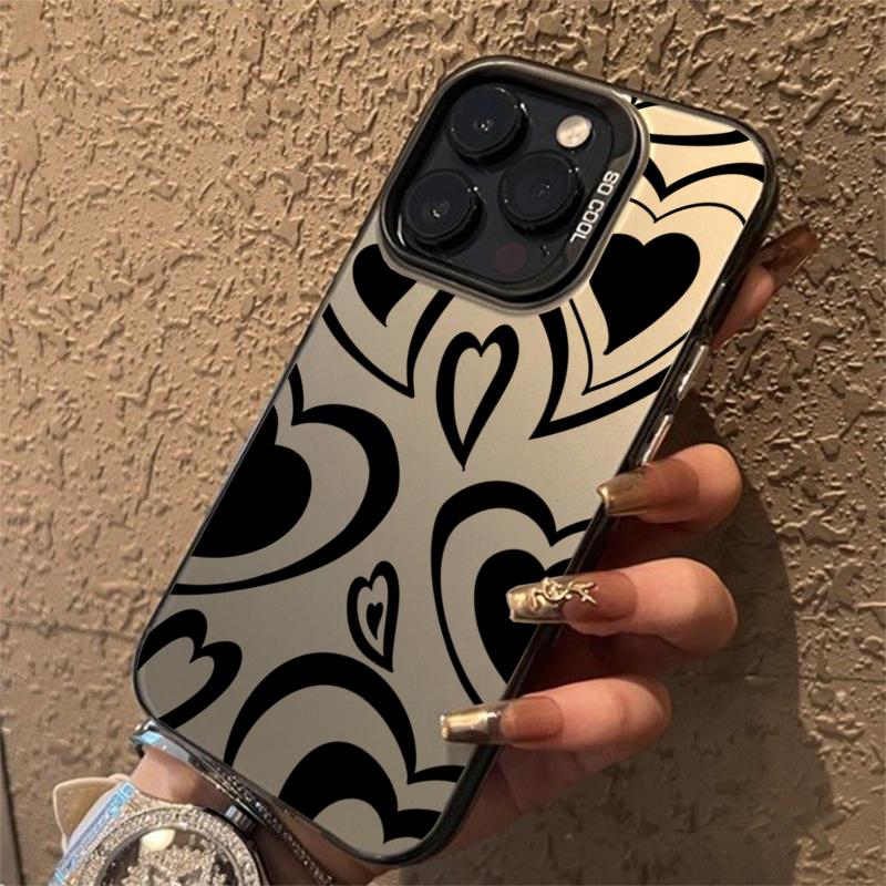 Чехол для телефона iPhone 16 15 14 Pro Max 11 12 13 X XR XS 7 8 Plus SE Fashion Latte Coffee Love Heart противоударный бампер IMD Cover