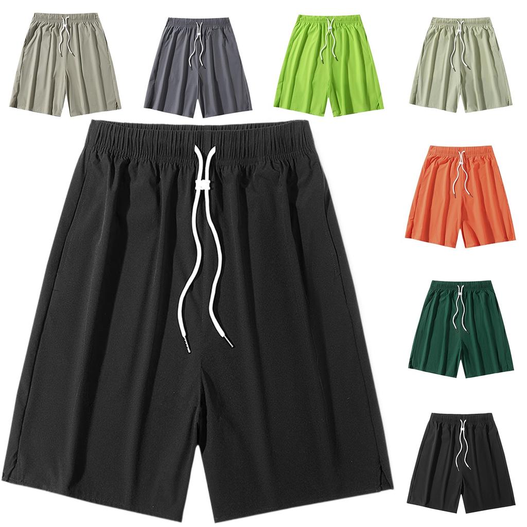 Мужские летние быстросохнущие короткие модные спортивные шорты со шнурком пляжные брюки повседневные брюки для активного отдыха
