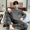 High-Quality Men's Korean-Style Loose Long-Sleeve Pajamas for Spring/Autumn – Casual, Versatile Homewear Set