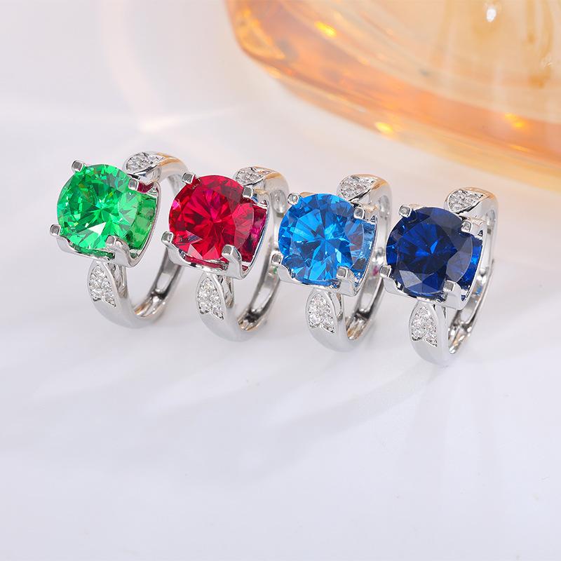 Ruby Live Adjustable Ring Versatile Geometric Design Trendy Wear Decorative Ring