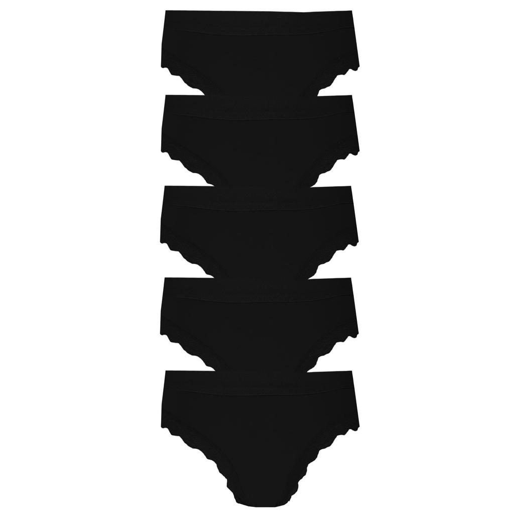 Женские хлопчатобумажные трусики с высокой талией из 5 предметов с легким бельем на шнуровке