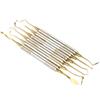 6pcs Dental Composite Resin Filling Spatula Titanium Plated Head Resin Filler Set Thick Handle Restoration Set Dental Instrument
