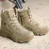 Men's Boots High-top Desert Combat Boot Outdoor Work Safety Boots for Men Non-slip Hiking Shoes Wild Training Boot Botas Hombre