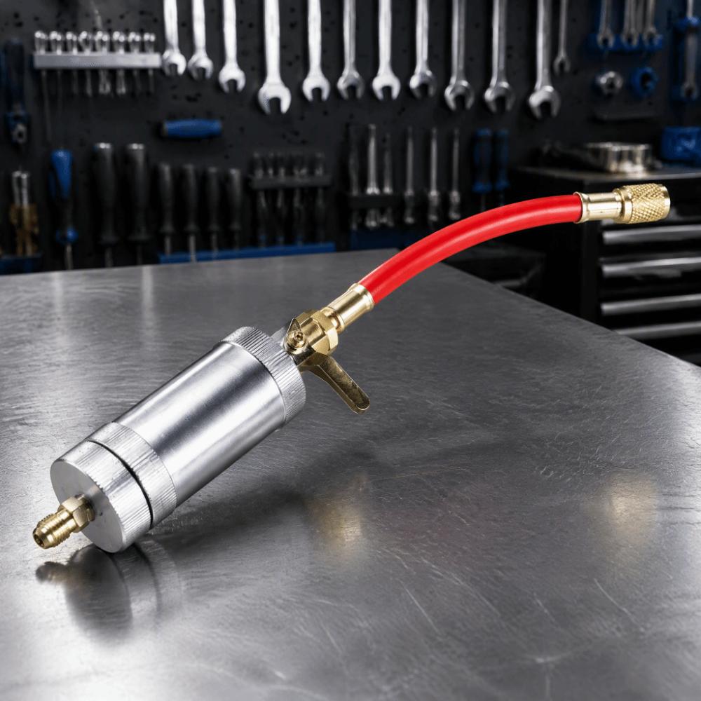Инжектор красителя 1/4" SAE, совместимый с R134A, Инструмент для впрыска хладагента Система кондиционирования воздуха автомобиля