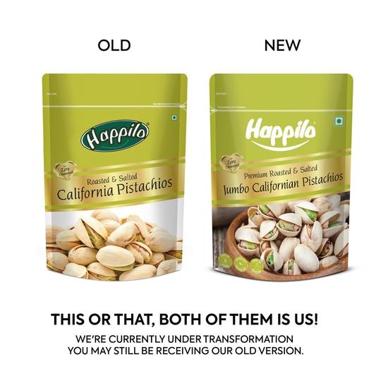 Happilo Premium Californian Roasted & Salted Pistachios 500g, Value Pack