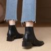 Ботинки Chelsea с острым носком Женские короткие ботинки Плоские одинарные ботинки Женские короткие ботинки