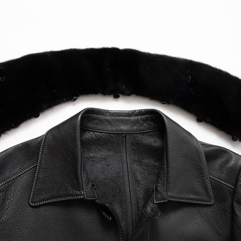 Куртки из натуральной кожи для мужчин на осень и зиму, новые деловые повседневные простые модные кожаные куртки