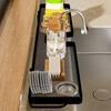 Household Mirror Front Toilet Rack Bathroom Washstand Wall-Mounted Faucet Non-Punching Sink Storage Multifunctional Fashion