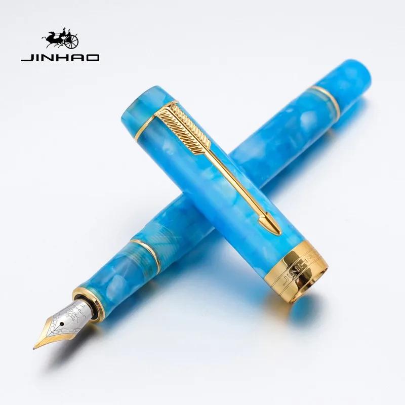 Jinhao 100 Little Centennial Смоляная перьевая ручка F-перо с конвертером Бизнес-письмо Чернильные ручки Канцелярские товары Школьные офисные принадлежности