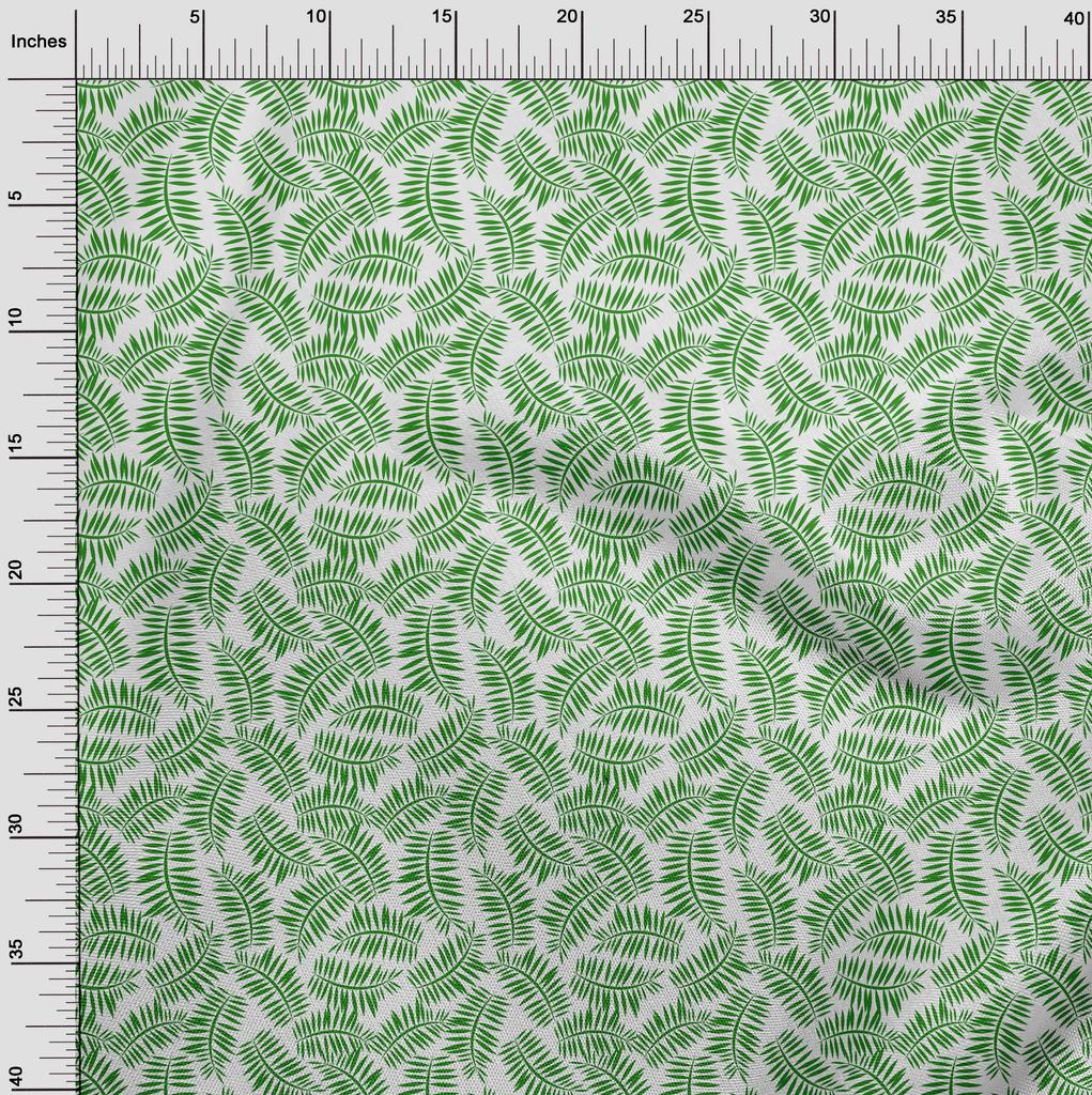 oneOone Cotton Flex Green Fabric Tropical Sewing Fabric By The Yard Printed Diy Clothing Sewing Supplies 40 Inch