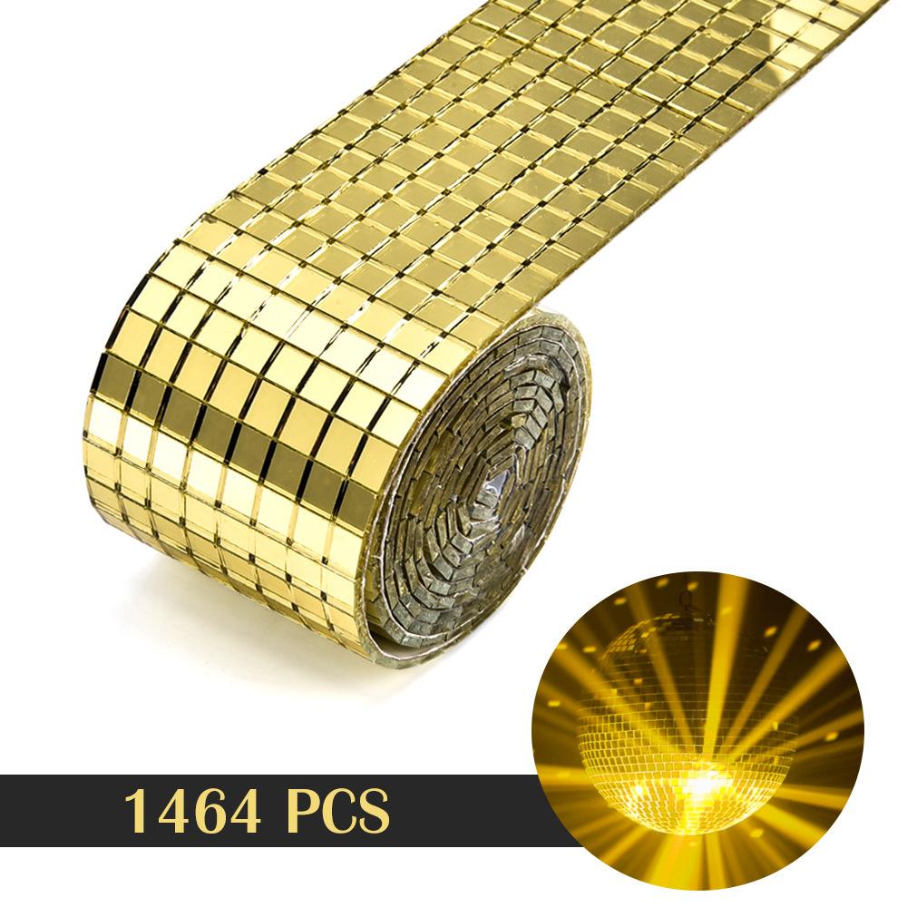 Стеклянная зеркальная мозаичная плитка, самоклеящаяся 1464 шт., вечерние плитки для диско-шара, сделай сам, украшения, бордюрная мозаика, наклейки на стену