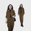 Women's Plush Thickened Casual Two-Piece Suit - Slim, Loose, Meat-Covering Fashion for Autumn & Winter 2024