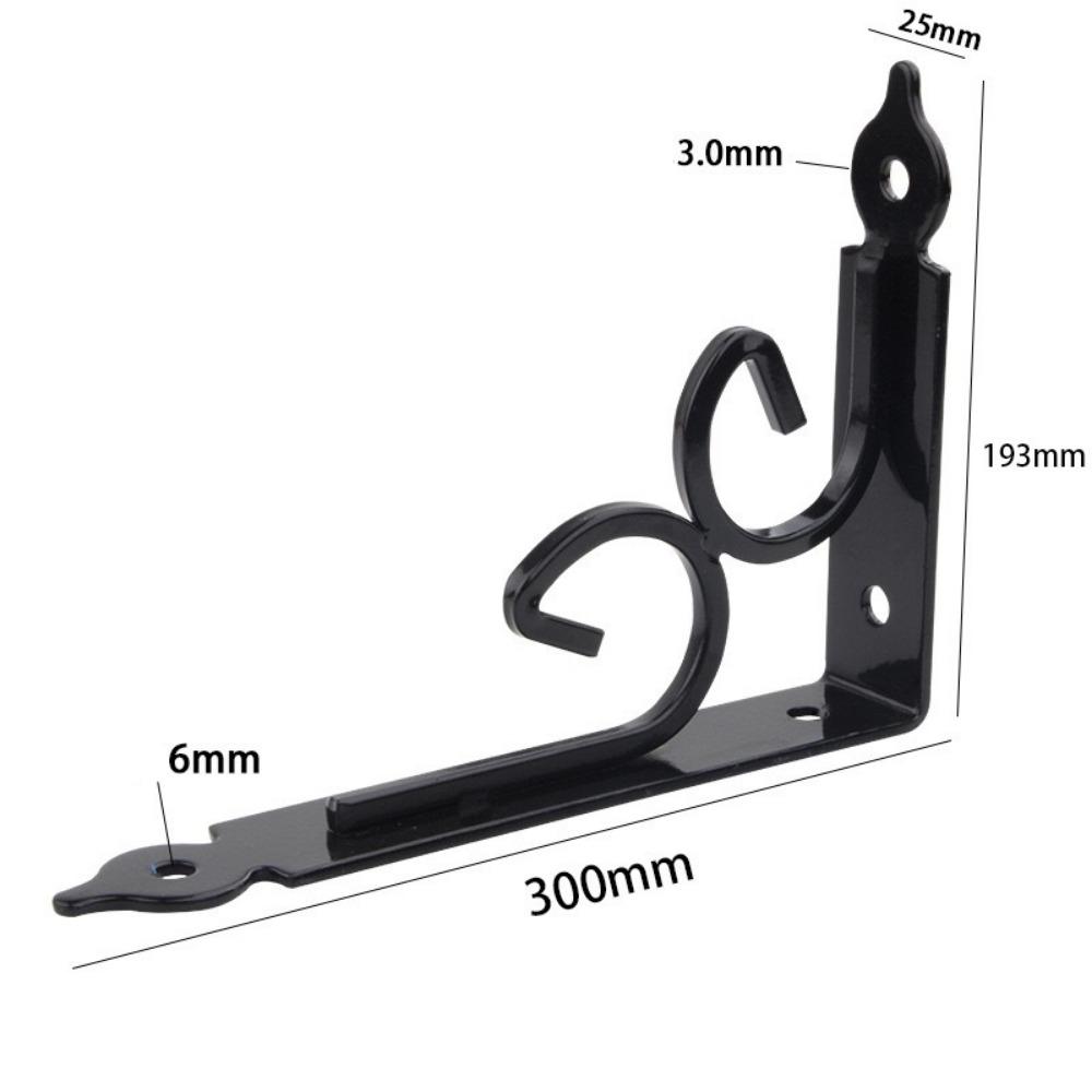 Thickened Metal Shelf Bracket Black White Triangle Bracket Support Shelf Corner Brace  Universal