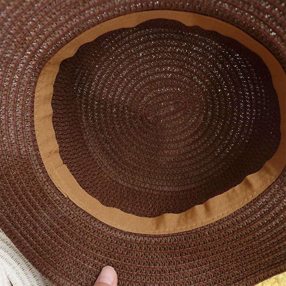 Путешествующая женская шляпа с бантом, плоская шляпа ручной работы, пляжная кепка, солнцезащитный цилиндр, солнцезащитная шляпа, плетеная соломенная шляпа