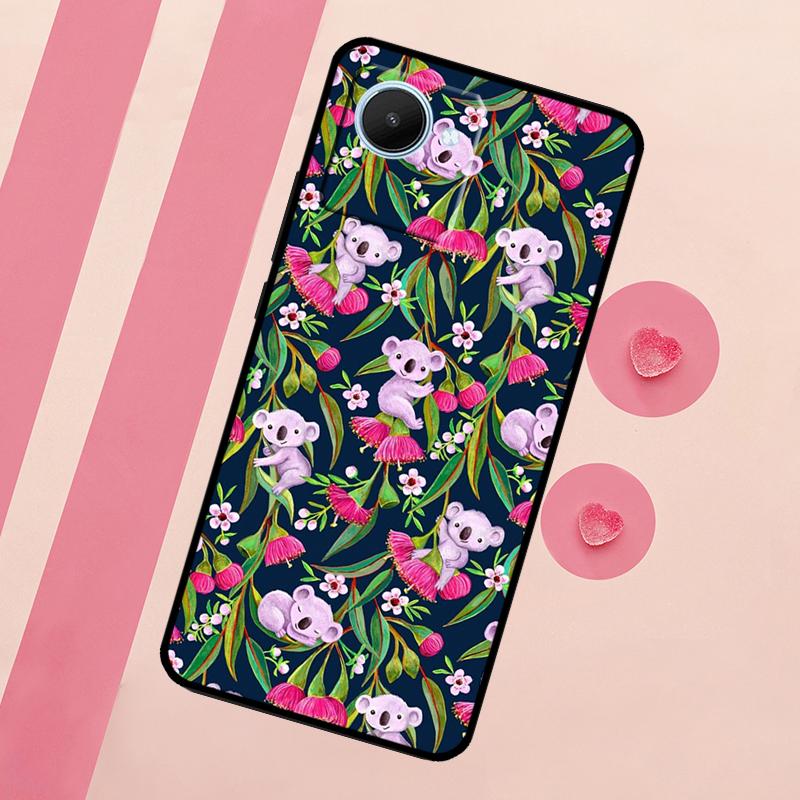 Koala and Eucalyptus Case For Realme C53 C55 C35 C33 C31 C30 C25s C21Y C15 C11 GT Neo 5 3T 2T 9 10 11 Pro Plus