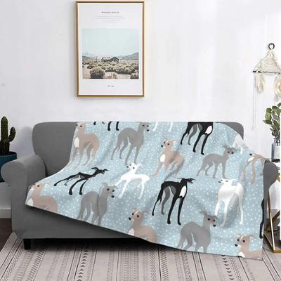 Одеяло для собаки борзая Уиппет Lurcher Galgo, фланелевое одеяло с героями мультфильмов на весну и осень, теплые пледы для кровати, дорожные постельные принадлежности, пледы