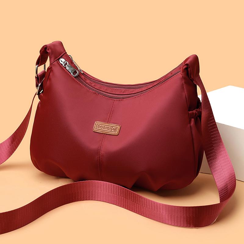 Повседневная женская нейлоновая сумка через плечо, модная, простая, в студенческом стиле, сумка кроссбоди, большой вместимости, дизайнерская женская сумочка
