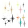 4Pcs Metal Starburst Wall Decoration Retro Mini Mid-Century Starburst Wall Art Sculpture Home Bedroom