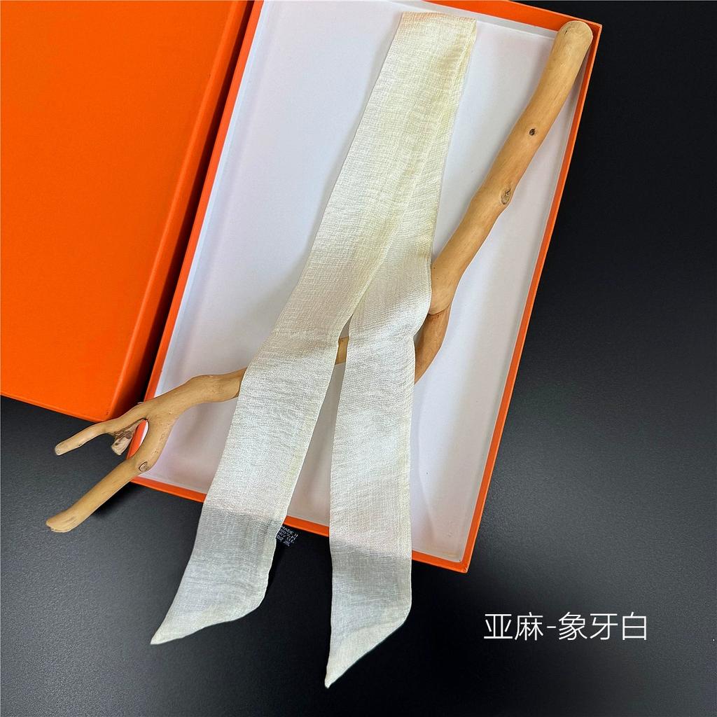 Women Ladies Headband Scarf Hair Bags Handle Decoration Tie Multifunction Narrow Line Ribbon Scarf