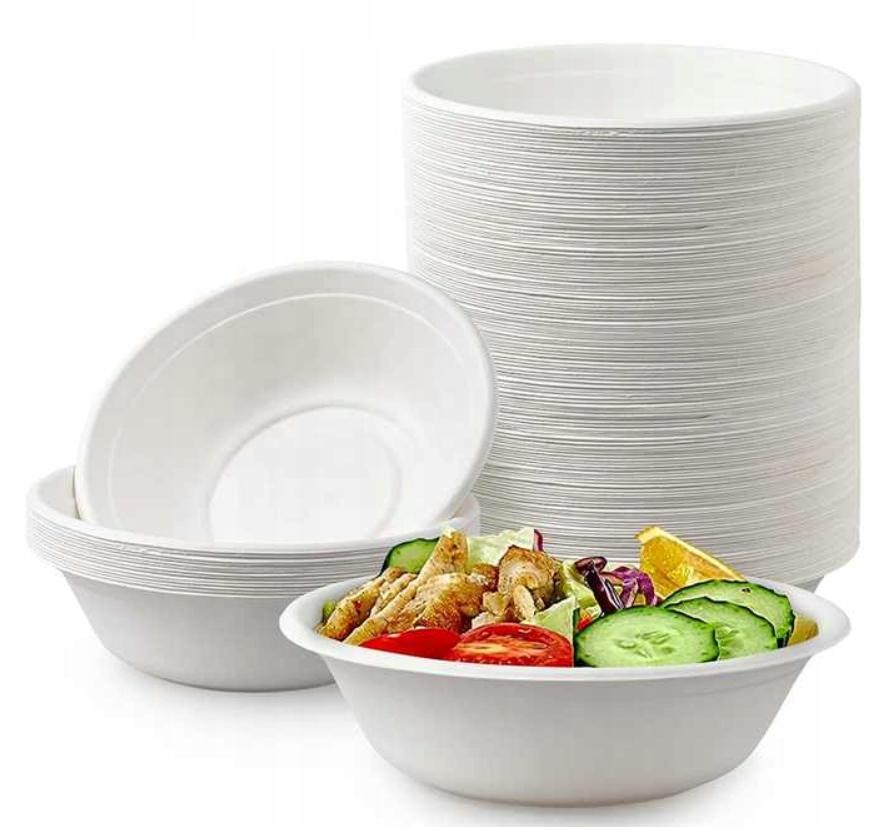 Sugarcane Pulp Bowls, Ecological, Without Sup, .