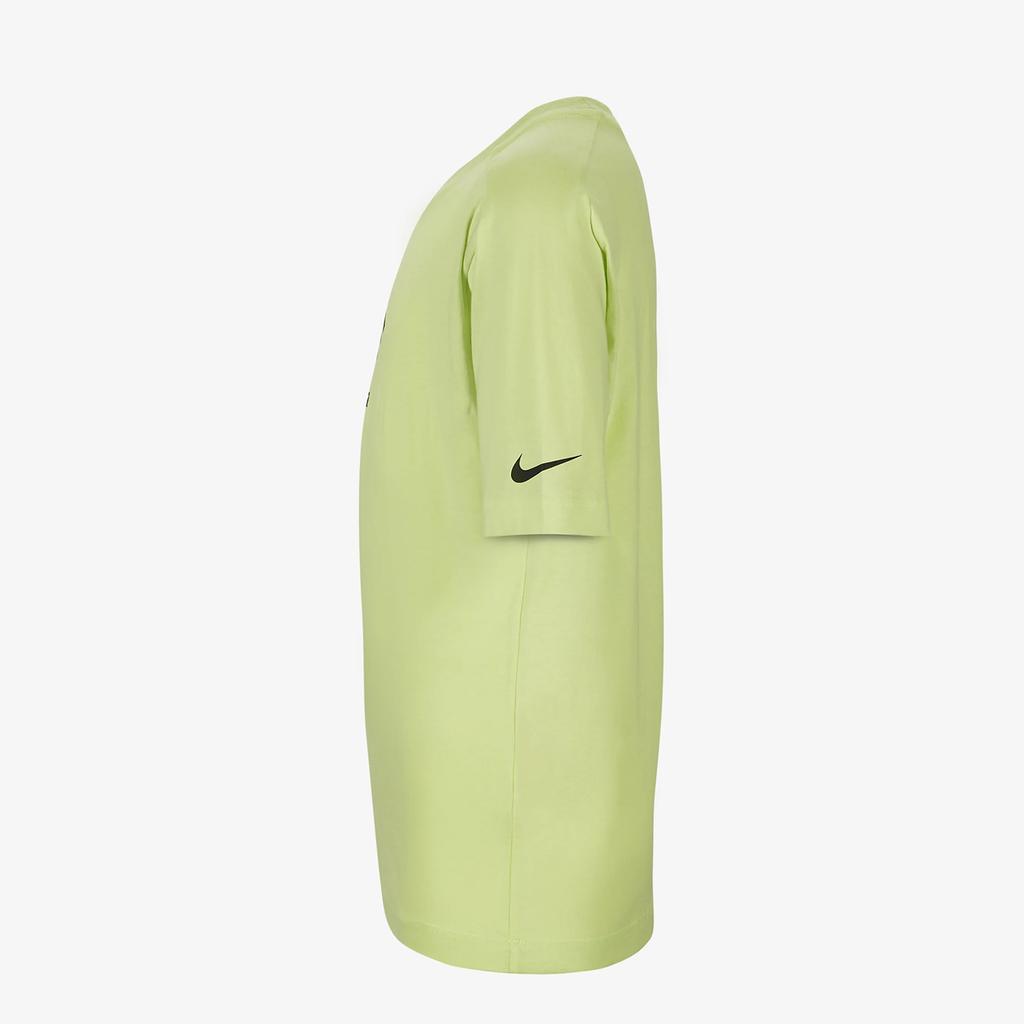 Nike Футболка с коротким рукавом и круглым вырезом Dri-FIT Letter Print, детские топы, зеленая FJ7236-783