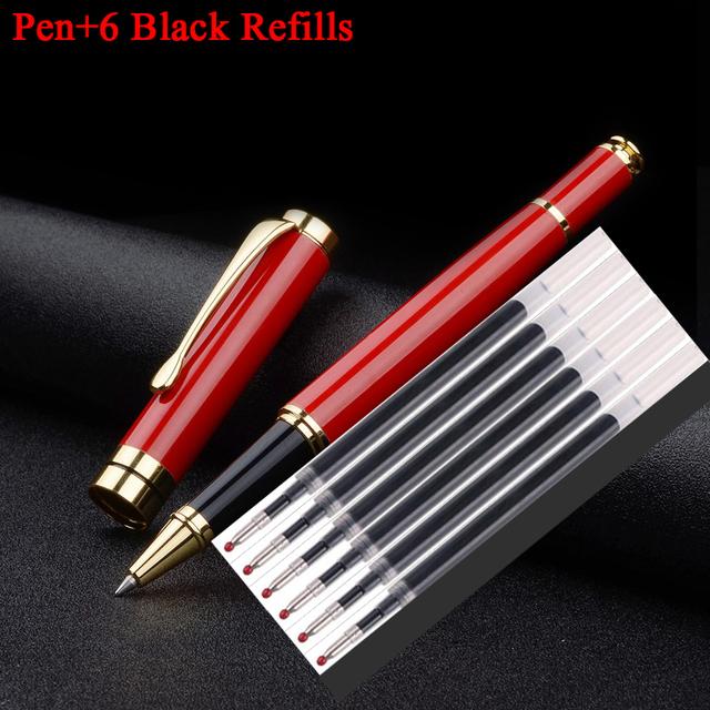 Hiigh Quality Full Metal Luxury Business Men Signature Roller Ballpoint Pen Good Quality Signature Pen Buy 2 Send Gift