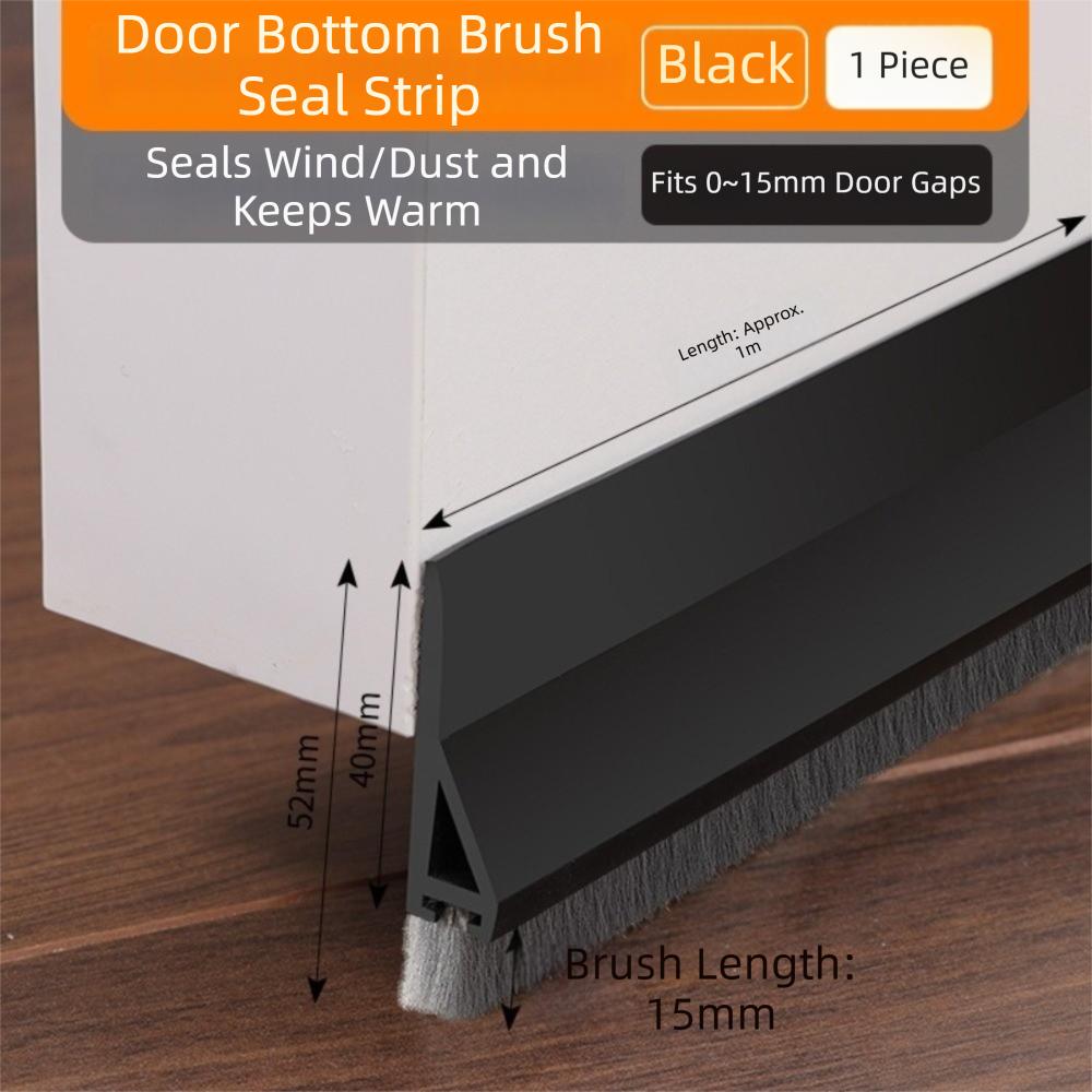 Self Adhesive Door Draft Stopper PVC Door Sealing Strip Professional Brush Door Seal  Bedroom
