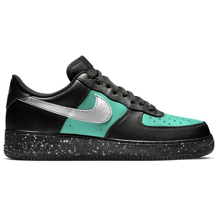 Nike Air Force 1 Low Tiffany Blue, Baby's Breath, Black Warrior, Винтажные Низкие Скейтбордические Кроссовки Мужские Черные CW2288-001(Команда56-)
