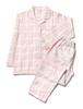 Gifts of Brilliance Gauze Luxury Check Gift Set Women's Pajamas, Pattern, (L, Pink) PJ_2706