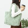 Plush tote sumka, tikilgan sun'iy mo'ynali yelkadan osiladigan sumka, ayollar uchun yumshoq tukli qo'l sumkasi