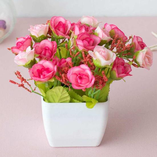 Поддельный цветок бонсай, креативный, нежный, без полива, искусственный цветок в горшке, увеличивает жизнеспособность, искусственный бонсай в горшке, искусственный цветок бонсай, домашний декор