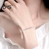 Women Bracelet Hollow Out Adjustable Length Retro Style Silver Plated Anti-rust Prom Daily Dating Wrist Chain Lady Jewelry Birthday Present