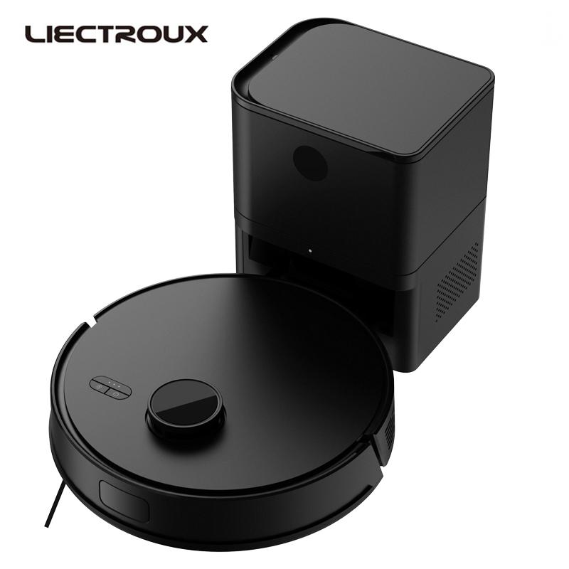 LIECTROUX Робот-пылесос M70 Pro, лазерный лидар, станция автоматической очистки, многоэтажное хранилище карт, выборочная уборка помещений, 6,5 кПа