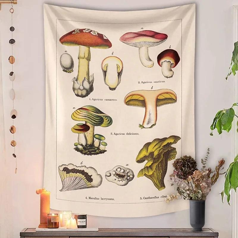 Home Wall Decoration Tapestry Mushroom Pattern Hanging Cloth Office Living Room Tapestry