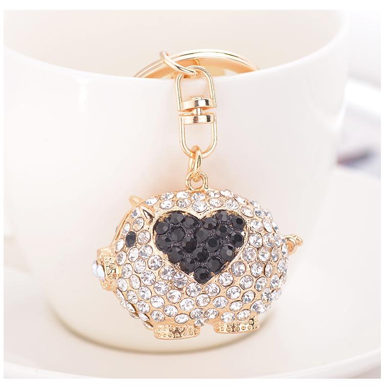 EASYA Милая форма свиньи Брелок для сумки Брелок Каваи Аниме Винтажный Металл Кристалл Высококлассный Роскошный Женский Шарм Украшения подарки друзьям